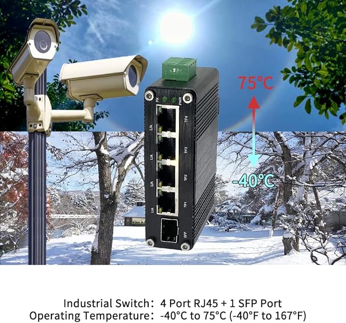 Mini Industrial 4 Port 10/100/1000Mbps Gigabit Ethernet Switch - Image 5