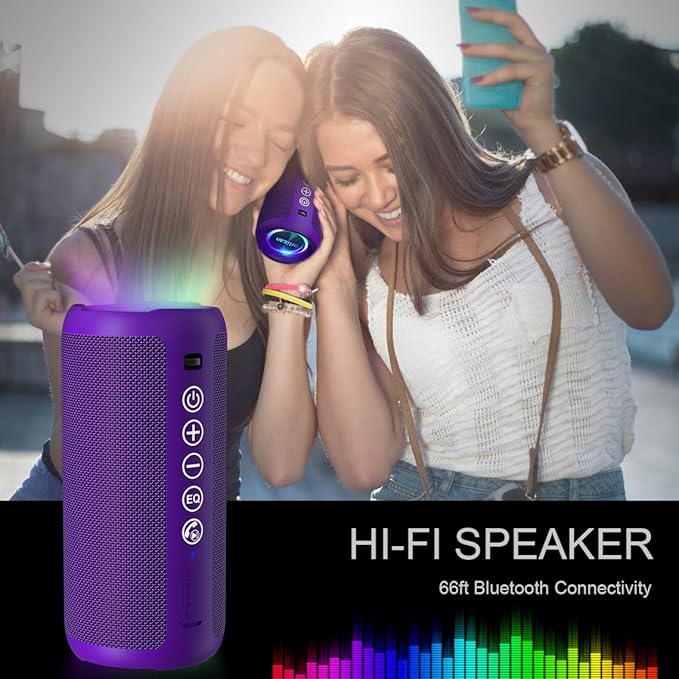 Ortizan Portable Bluetooth Speaker: IPX7 Waterproof, 24W Loud Sound, Deep Bass - Image 6