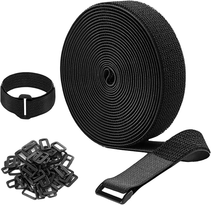 26ft 1.5 Inch Wide Cable Straps, Jumpso Adjustable Fastening Hook and Loop by Jumpso