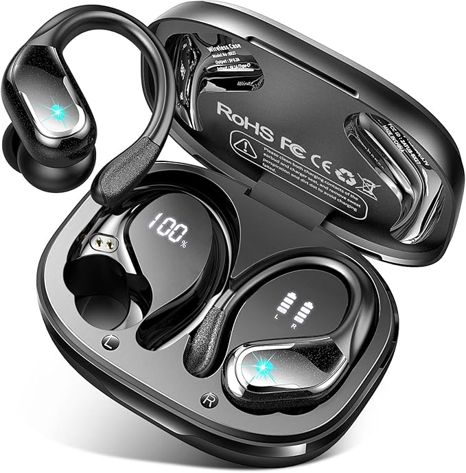 Wireless Earbud, 75Hrs Bluetooth 5.4 Headphones IP7 Waterproof by Ltinist