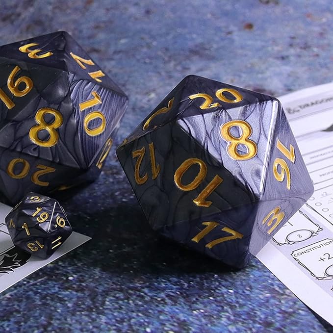 20 Sided DND Dice, D20 Giant Polyhedral Dice, 55mm Titan Large Pearl Color D20 - Image 4