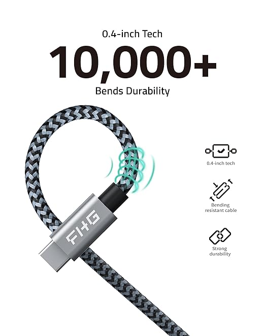 FHG USB C to USB C Cable 6FT 2Pack, PD 60W/3A C to C Cable Fast Charging from - Image 4