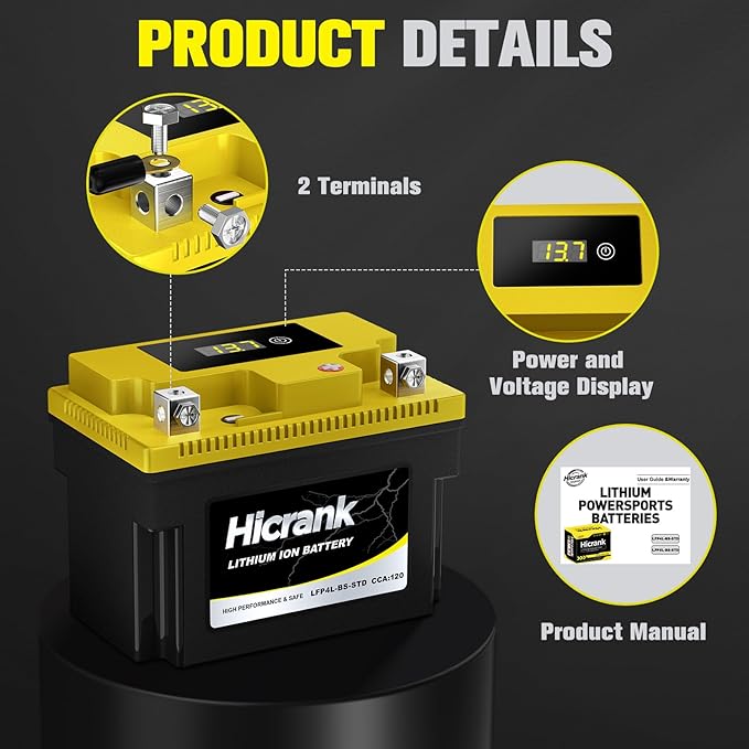 YTX4L-BS STD Standard Lithium Motorcycle Battery - Image 3