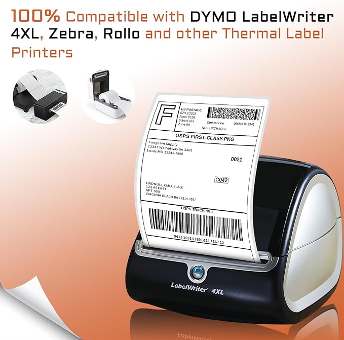 8 Rolls 4XL Labels 4"x6" Direct Thermal Shipping Label Compatible - Image 3