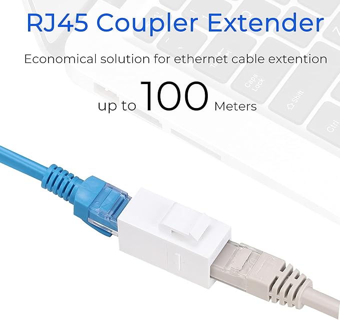 Rapink RJ45 Coupler Inline Adapter Keystone, Female to Female Network Connector - Image 2