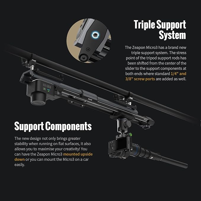 Zeapon Micro 3 E700 Double Distance Motorized Camera Slider, Compact Slider - Image 8