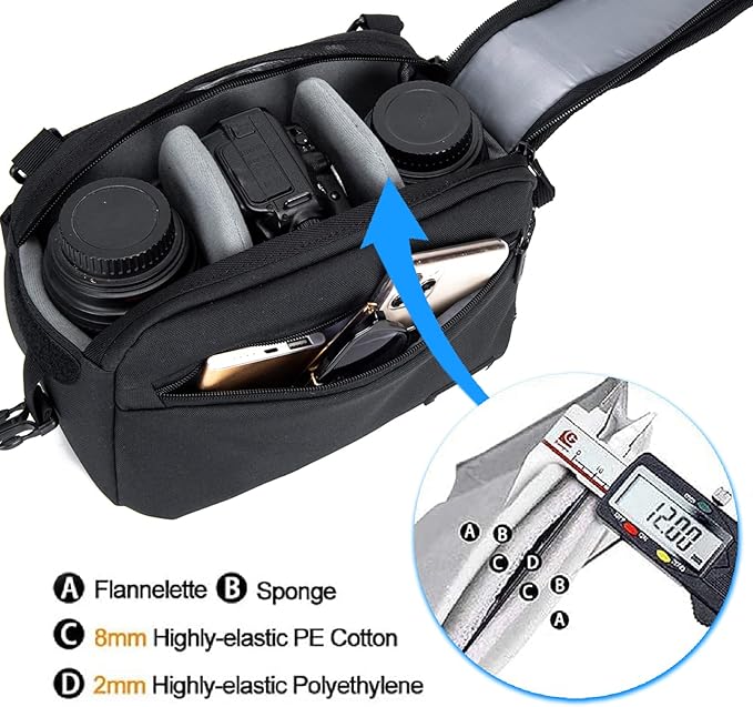 Cwatcun Waist Camera Case DSLR SLR Bag Sling Shoulder Camera Bag Water - Image 5