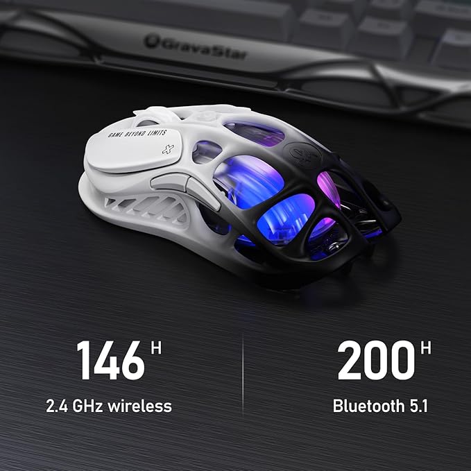GravaStar Mercury M1 Pro Wireless Gaming Mouse, Lightweight Magnesium Alloy - Image 4