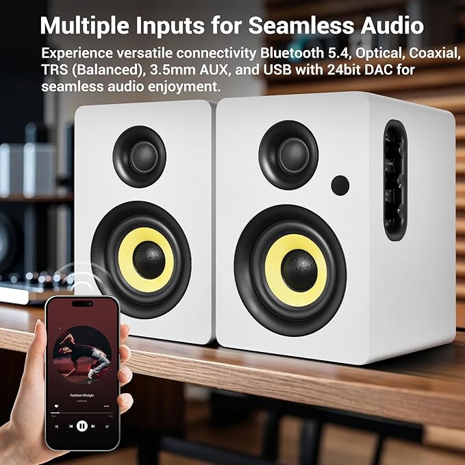 SW206 4” HiFi Bookshelf Speakers - Image 3