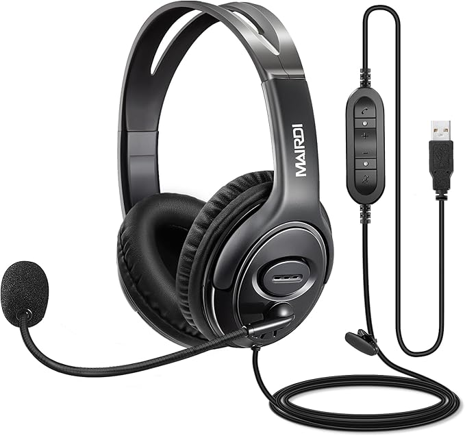 MAIRDI USB Headset with Microphone by MAIRDI