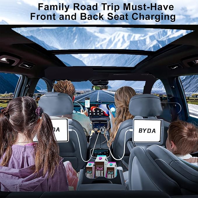 4 in 1 Retractable Car Charger, 69W Car Charger USB C, Cigarette Lighter Adapter - Image 6