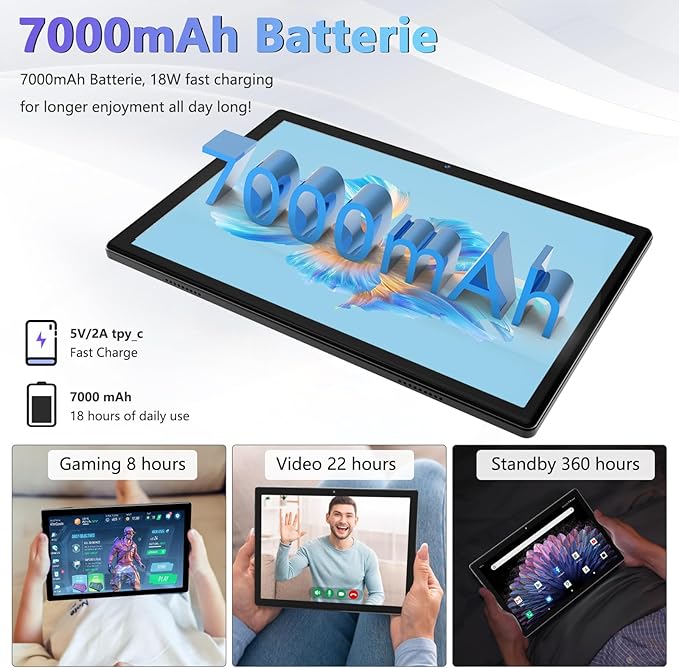 2025 Latest Android Tablet 10.1 Inch, 5G WiFi Tablets Mit 16GB RAM+128GB ROM - Image 6