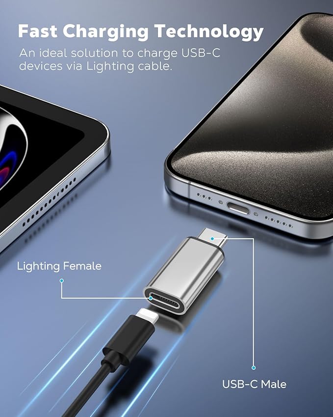 MoKo Lightning to USB C Adapter 2Pack, NOT - Image 3