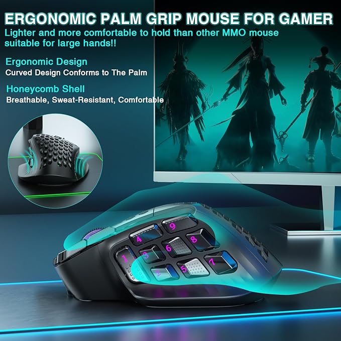 SM809 Pro Wireless MMO Gaming Mouse - Image 8