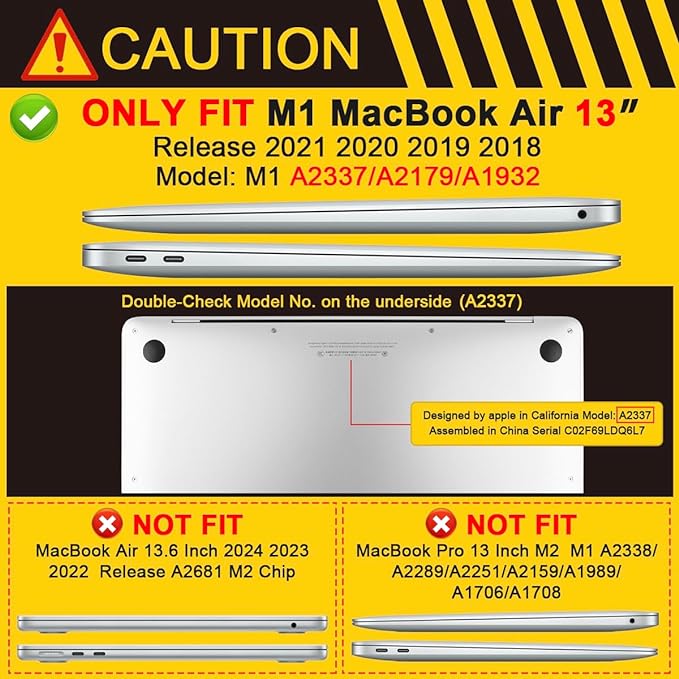 Batianda Design Case for M1 MacBook Air 13 Inch Model A2337 A2179 A1932 2021 - Image 3