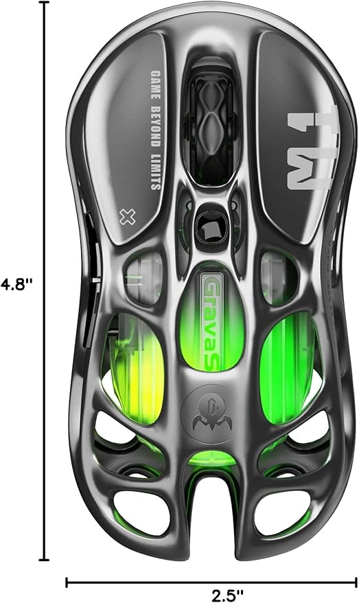 GravaStar Wireless Gaming Mice Mercury M1 Pro, Lightweight Magnesium Alloy - Image 9