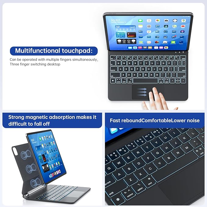 Keyboard Case with Stylus Pen for ipad Air 11-inchiPad Pro11 in Magic-Style - Image 7