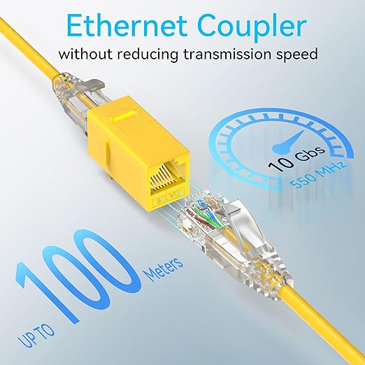 CAT6 RJ45 Keystone Coupler, Cat6 Keystone Jack Female to Female, Cat 6 Inline - Image 2