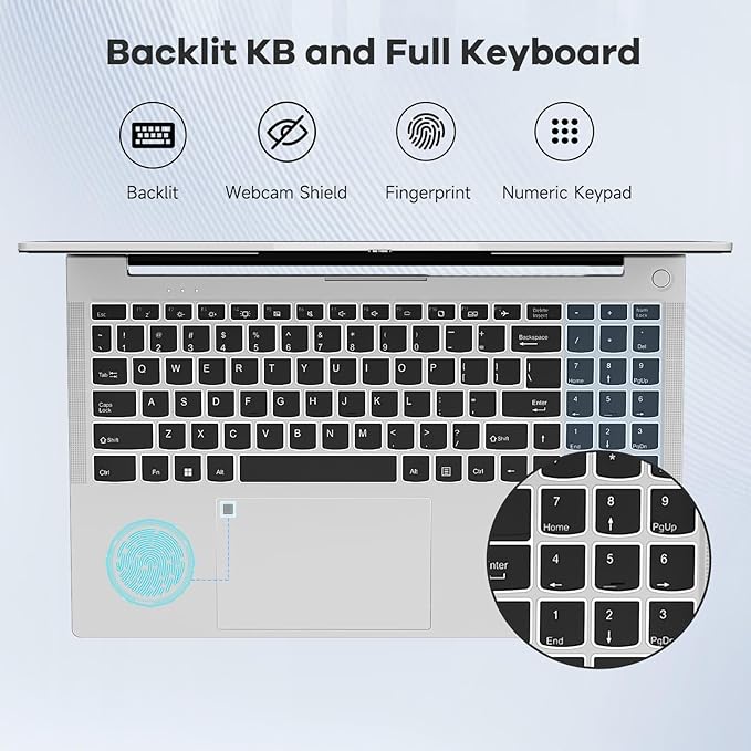 NIMO 15.6" IPS FHD-Gaming-Laptop, AMD Ryzen 5 6600H 6-Cores 660M GPU 16GB DDR5 - Image 7