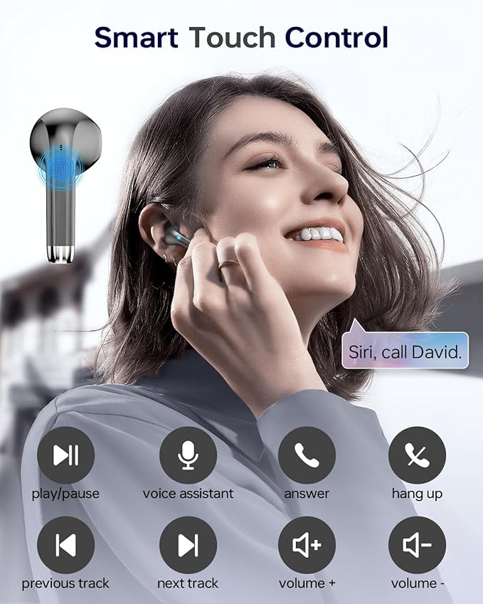Wireless Earbuds Bluetooth 5.3 Ear Buds, 40Hrs Playtime Stereo Sound, IPX7 - Image 5
