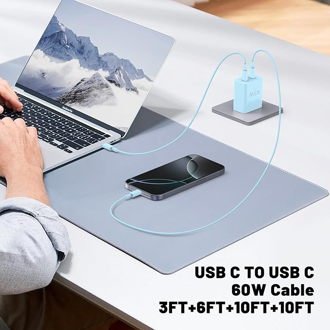 iPhone 16 15 Pro Max Charger Fast Charging, 45W Dual Port USB C Fast Charger - Image 5