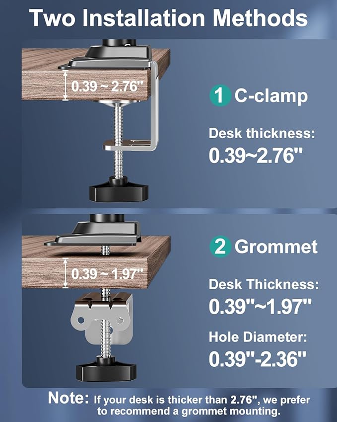 Single Monitor Mount Arm, VESA Desk Mount Stand - Image 7