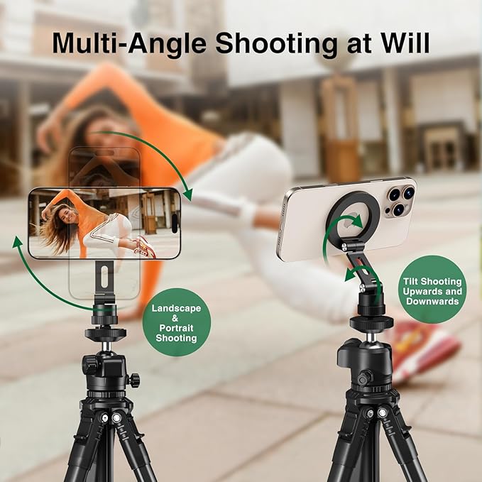 elitehood Magnetic Magsafe Tripod Phone Mount Holder, Foldable Phone Holder - Image 5