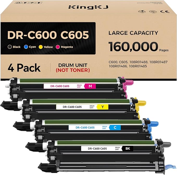 VersaLink C600 C605 Drum Unit 4-Pack Extra High Capacity Replacement by KingKJInkToner