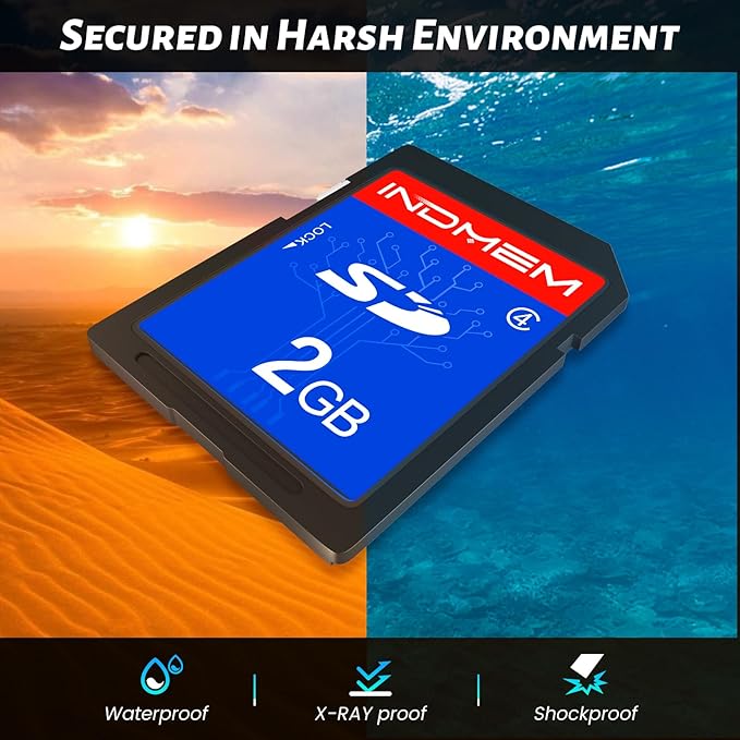 INDMEM SD Card 2GB, 6 Packs Class 4 2GB Flash Memory Card MLC Standard Secure - Image 2