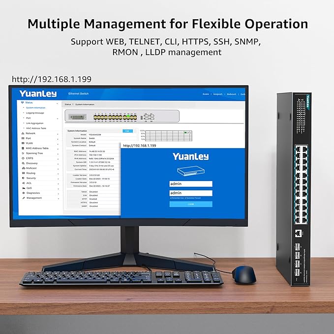 YuanLey 28 Port Gigabit Managed Switch - Image 6