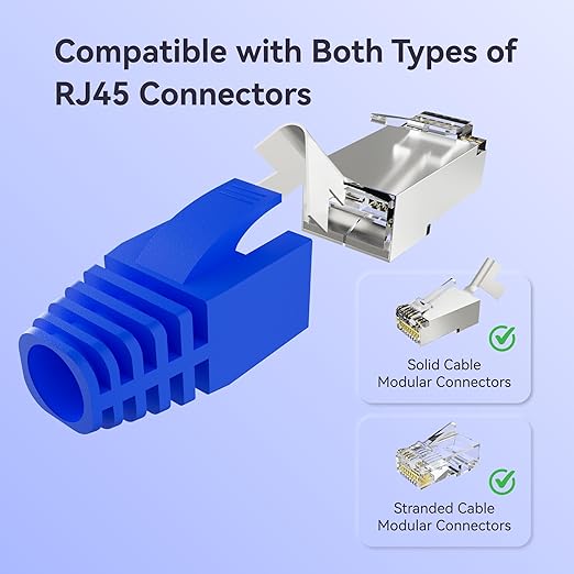 CableGeeker 100-Pack Cat6 / Cat5e RJ45 Strain Relief Boots, RJ45 Boot, Cat 6 - Image 4