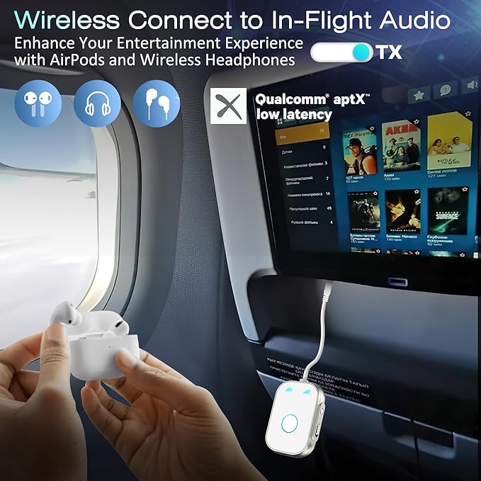 Bluetooth Transmitter Receiver, 2-in1 Wireless Adapter - Image 4