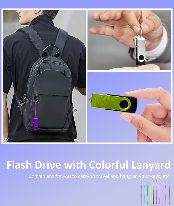 1GB USB Flash Drive 10 Pack, Nicepicten USB 2.0 Thumb Drives Zip Drive USB 1GB - Image 7