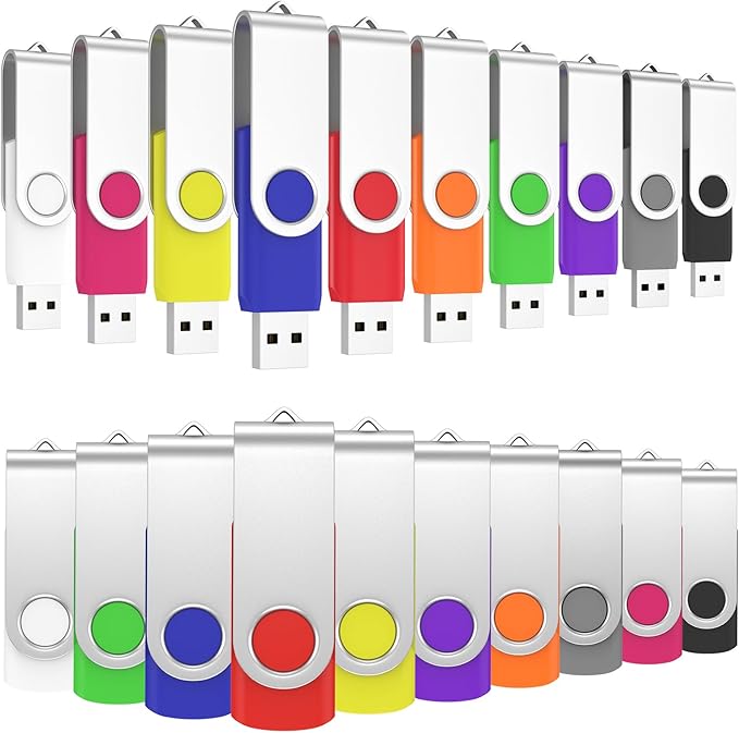 ABLAZE 128MB Flash Drives 500 Pack, USB 2.0 Thumb Drives Bulk Swivel Memory by ABLAZEGlobal