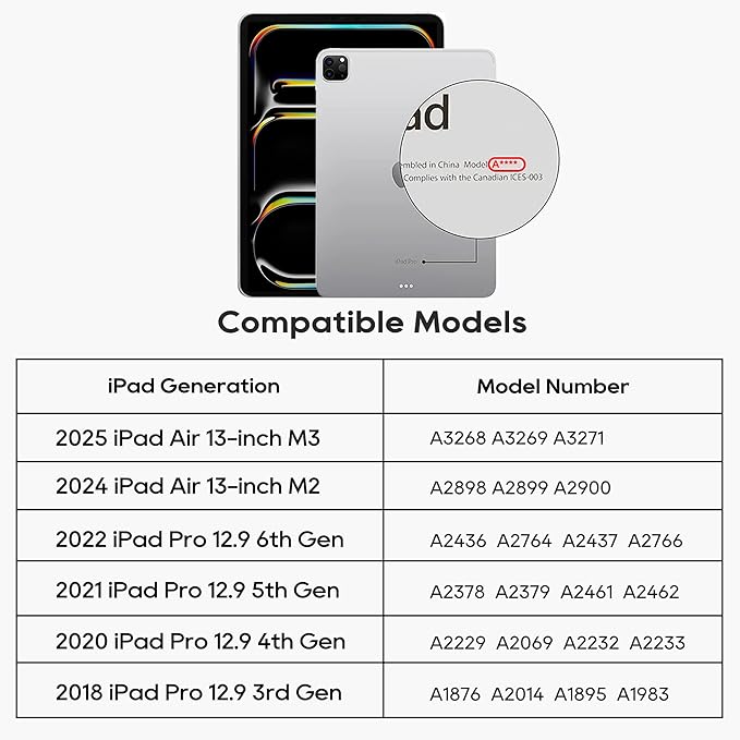 Detachable Keyboard Case for Apple 2025 iPad Air 13-inch and iPad Pro - Image 5