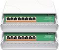 2 Pack 8 Port Gigabit PoE Switch Waterproof, 1000 Mbps 8 PoE+ Ports 120W by ReiduboSecurityPoECameraSwitch