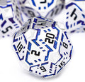 Metal DND Sci-fi Dice Set 7PCS Stripe Polyhedral Dice by OGCOPHEN