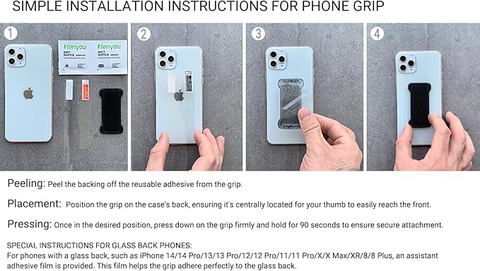 Phone Grip Holder for Hand, Universal Finger Strap Phone Holder, Finger Selfie - Image 7