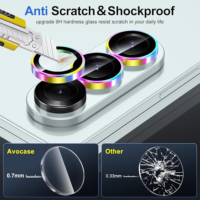 for Samsung Galaxy Z Fold 7 Camera Lens Protector, Individual Metal Ring - Image 3