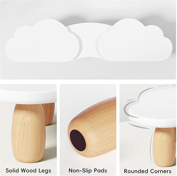 Dual Monitor Stand Riser, Rainbow Cloud Desktop Computer Stand - Image 6
