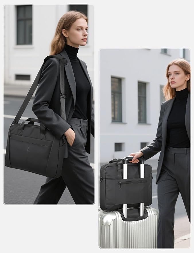 13-14 Inch Laptop Shoulder Bag Business Briefcase Water Resistant Computer - Image 7