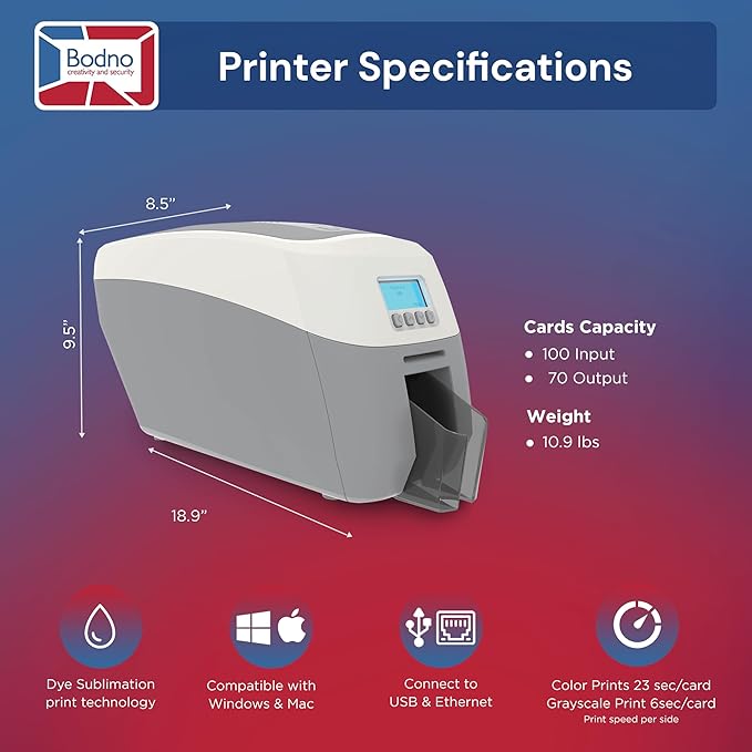 Bodno Magicard 600 Single Sided ID Card Printer & Complete Supplies Package ID - Image 5