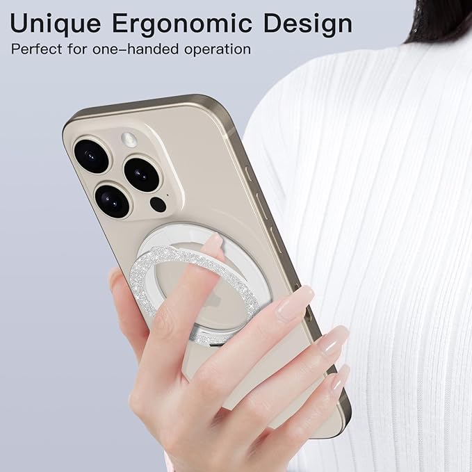 COOLQO Upgraded Magnetic Phone Ring Holder Stand, Super Magnet Cell Phone Grip - Image 6