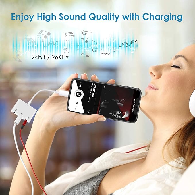 USB-C to Dual 3.5mm Headphone Jack Adapter USB C to 3.5mm Audio Adapter 3 in 1 - Image 4