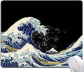 Mouse Pad, Japanese Sea Wave Design Mouse Pad, Washable Square Cloth Mousepad by Armanza