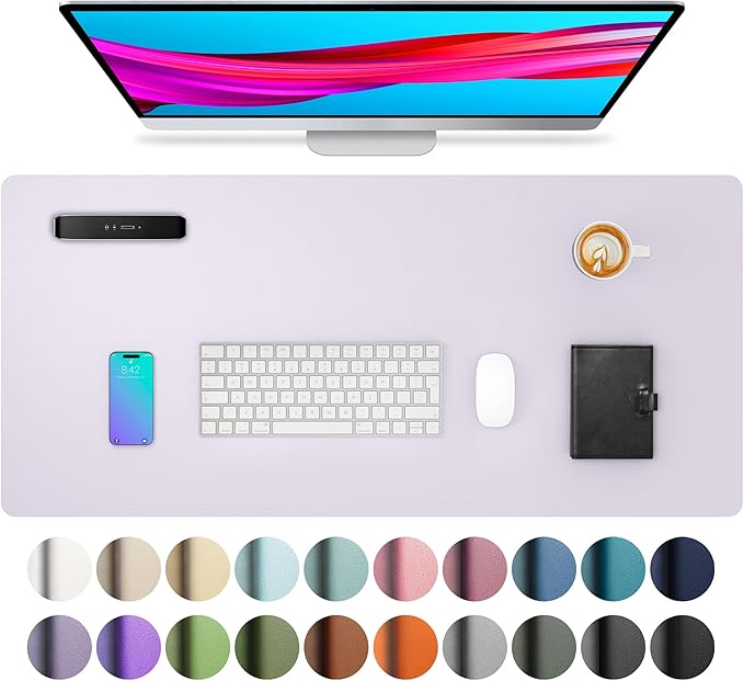 Aothia Large PU Leather Desk Pad Protector – Non-Slip Mouse Pad & Writing Mat by Aothia