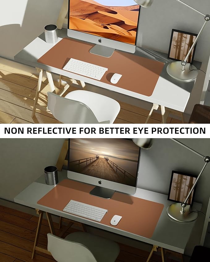 Non-Slip Desk Pad, Mouse Pad, Waterproof PU Leather Desk Protector, Ultra Thin - Image 6