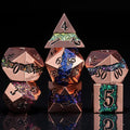 Metal RPG Dice Set, DND Polyhedral Dice Set 7pcs, Metallic Glitter Large Stripe by Maywin