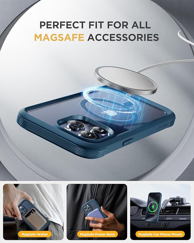 Miracase Magnetic for iPhone 15 Pro Max Case 6.7'' Full-Body Drop Proof Bumper - Image 6