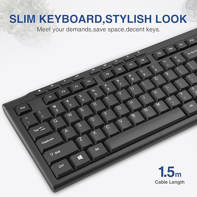 Rii RK907 Ultra-Slim Compact USB Wired Keyboard - Image 4